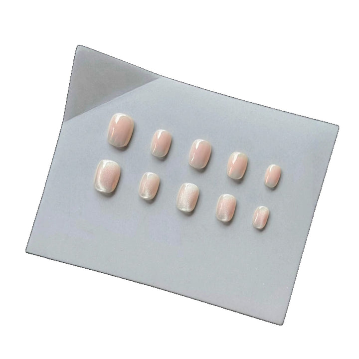 Glossy French Tip Press-On Nail Set