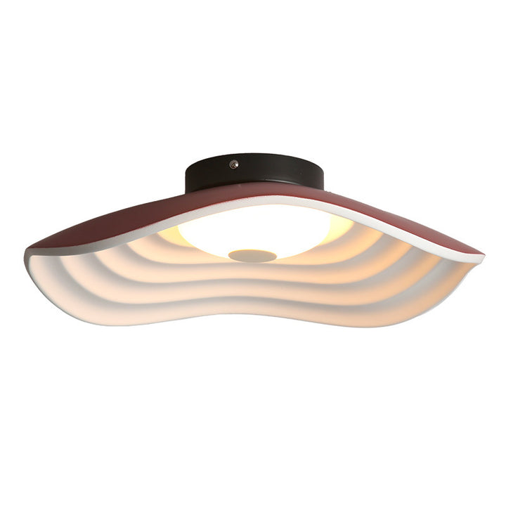 Modern Wave-Structured Ceiling Light
