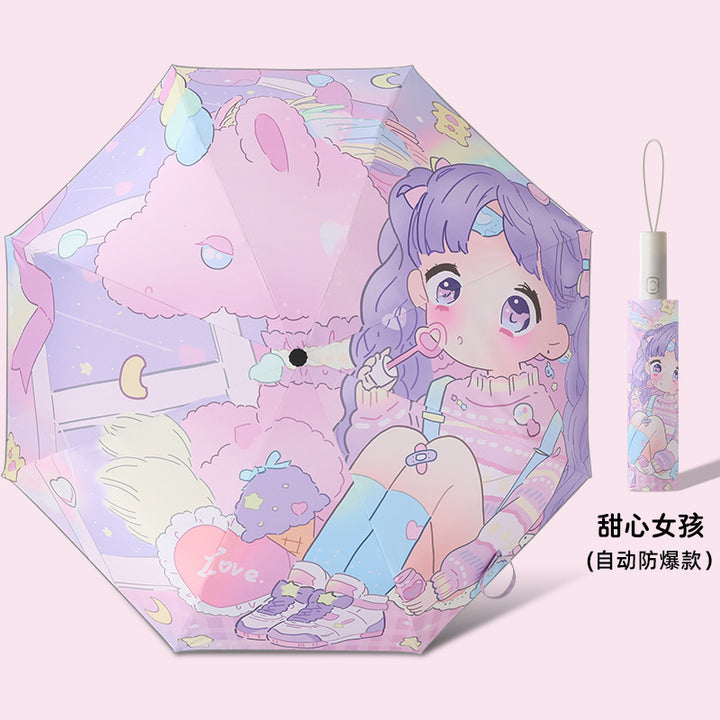 Ladies Folding Umbrella with Animal Motifs Stornfield
