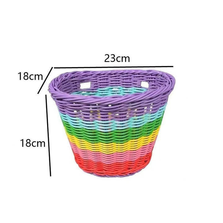 Stylish Woven Storage Basket with Leather Straps Stornfield