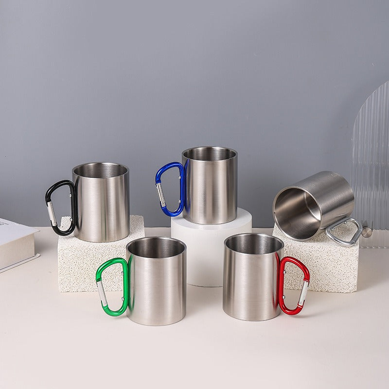 Women's Stainless Steel Coffee Mug with Carabiner Handle Stornfield