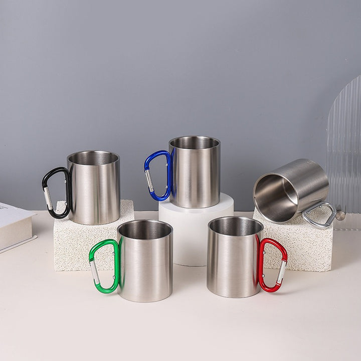 Women's Stainless Steel Coffee Mug with Carabiner Handle Stornfield