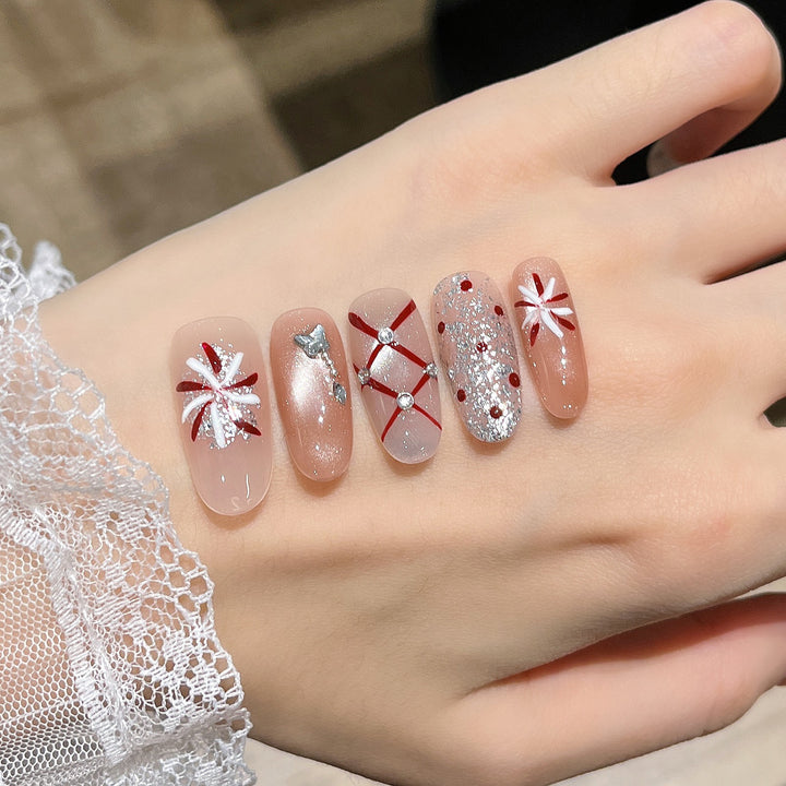 Elegant Nail Art Extensions with Pearl Accents Stornfield