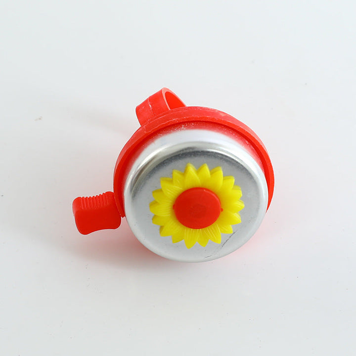 Playful Sunflower-Themed Bicycle Bell with Adjustable Universal Clamp and Metal Dome Stornfield