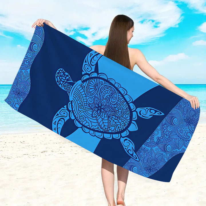 Microfiber beach towel with exclusive turtle motif Stornfield