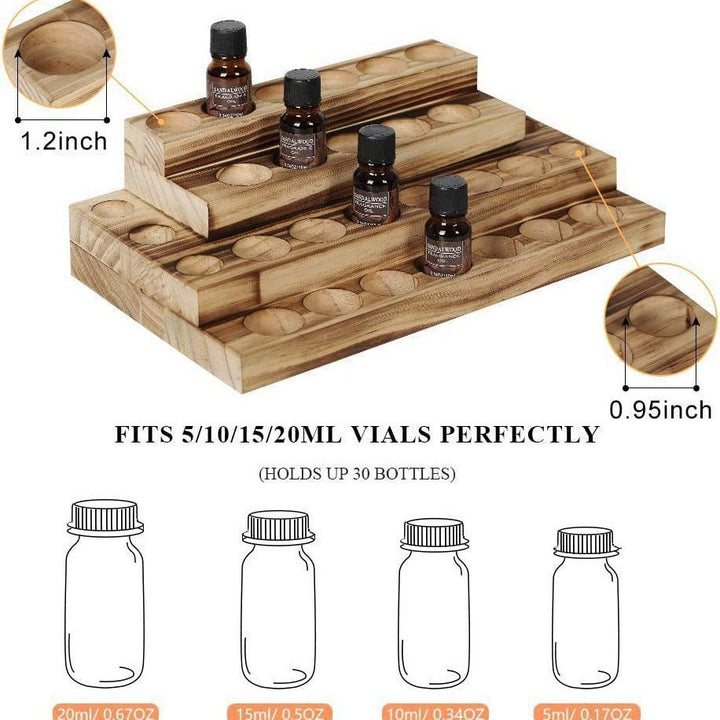Wood stand for bottles and kitchen utensils Stornfield