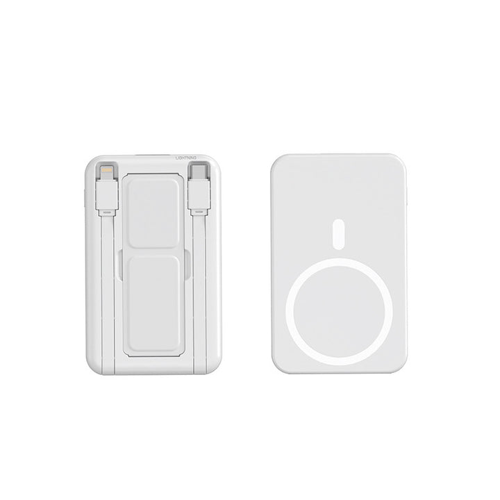 Portable power bank with integrated Qi charging function and digital capacity display Stornfield