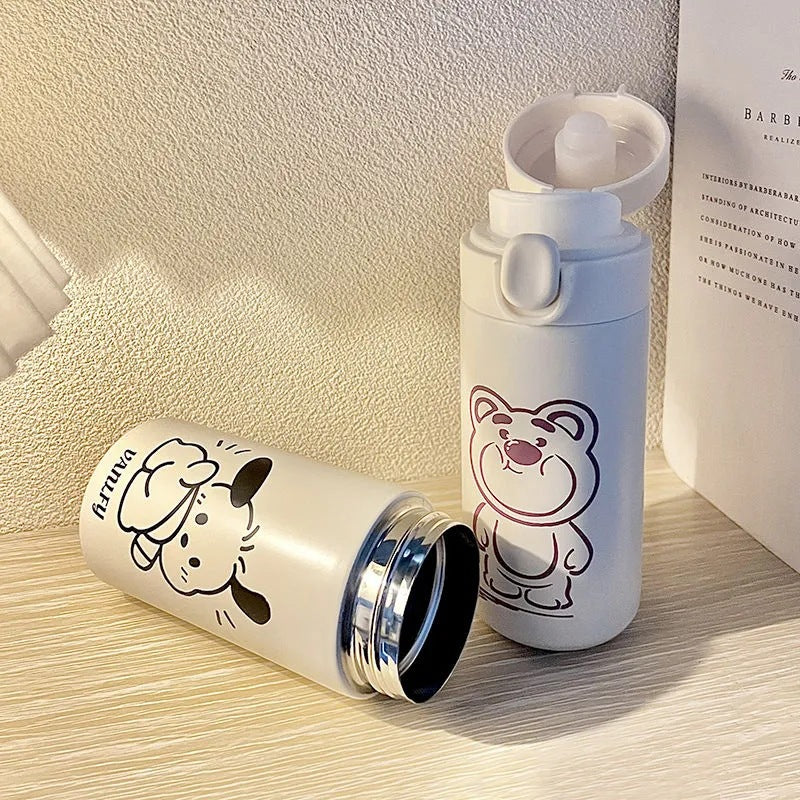 Ladies insulated drinking bottle with secure closure system and creative design Stornfield
