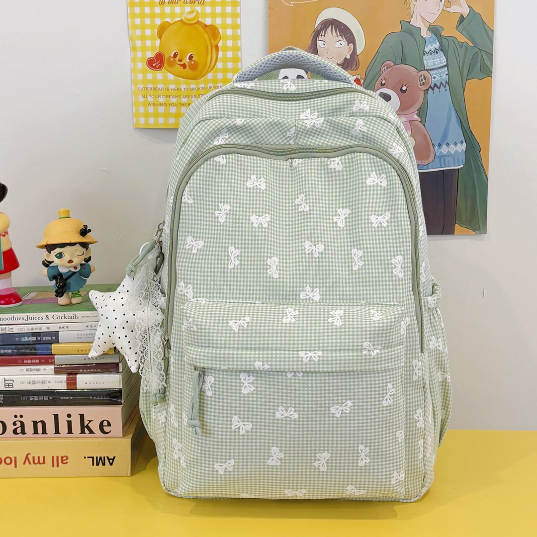 Cute Bow-Embellished Casual Backpack Stornfield