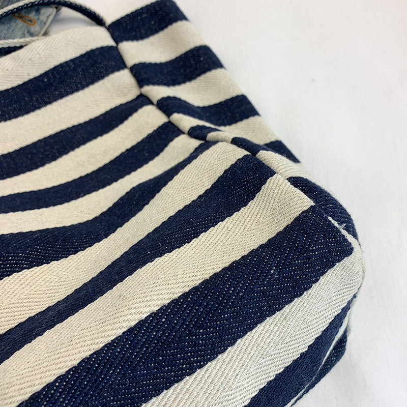 Casual Chic Striped Tote Bag