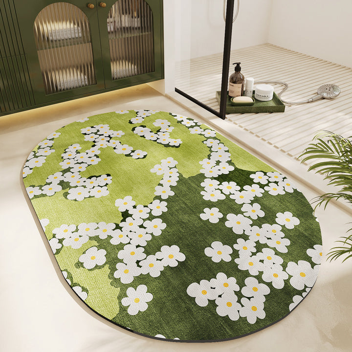 Floral Design Bath Mat