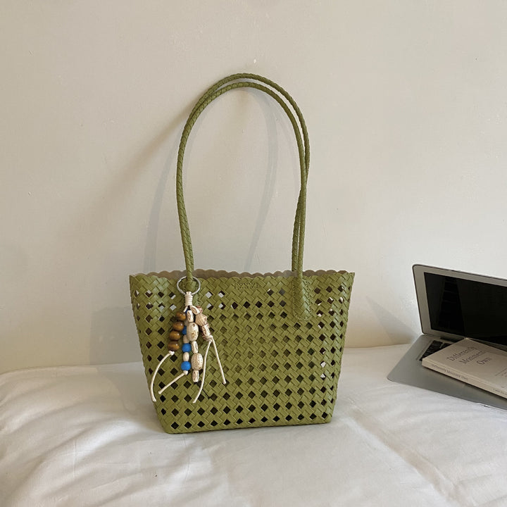 Stylish Woven Leather Tote Bag