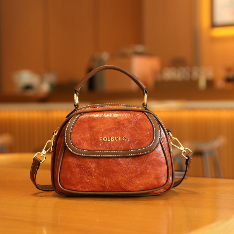Vintage-Inspired Leather Handbag