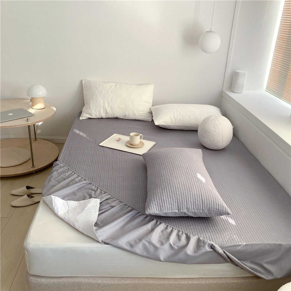 Quilted Cotton Mattress Pad Protector Breathable Hypoallergenic Mattress Topper