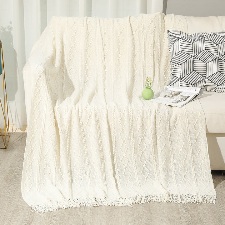 Home Decorative Knitted Throw Blanket