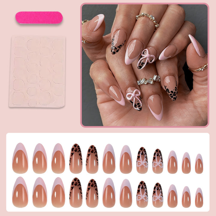Artificial Nail Set with Playful Bow Look Stornfield