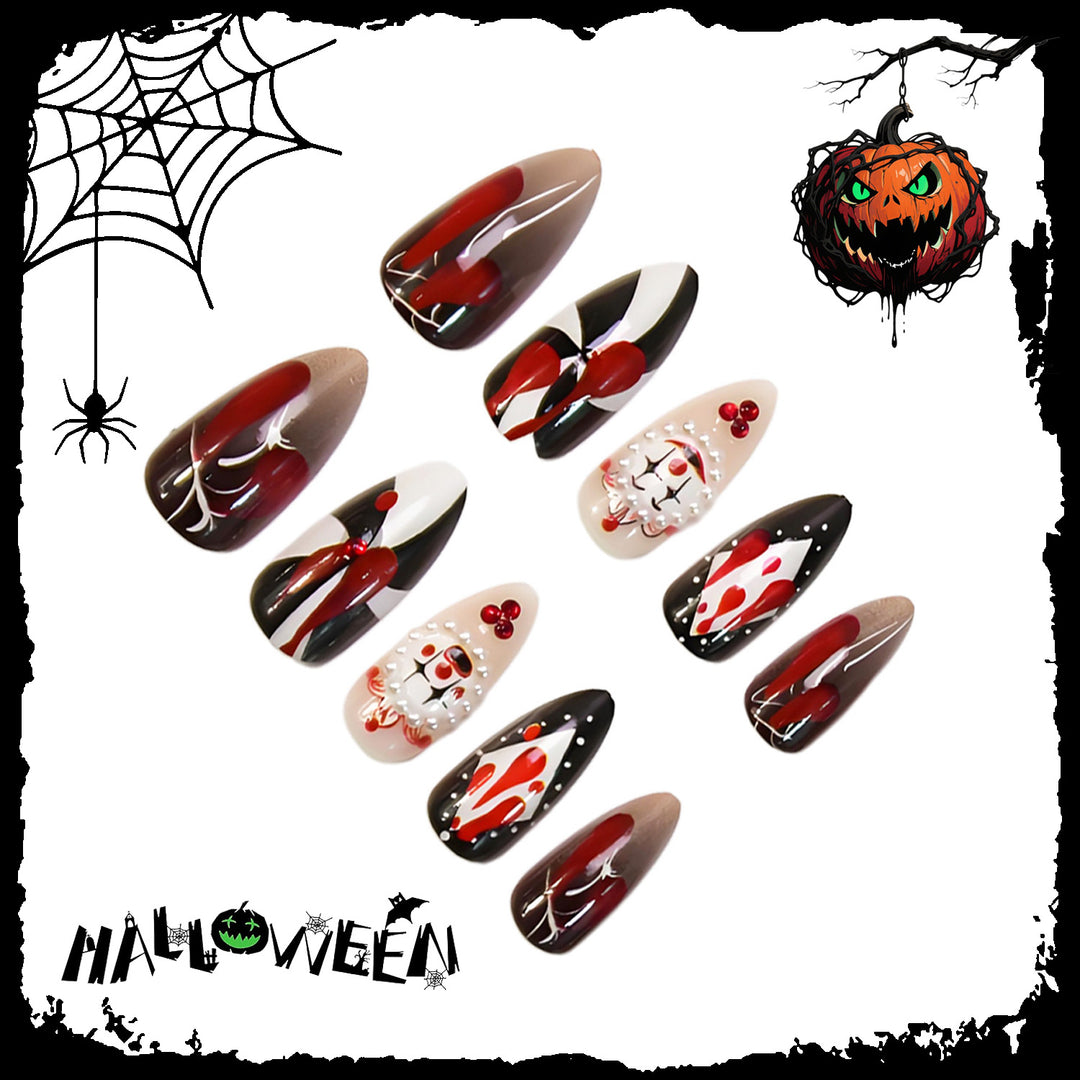 Halloween Artificial Nail Set with bloody motif designs and creative graphics Stornfield