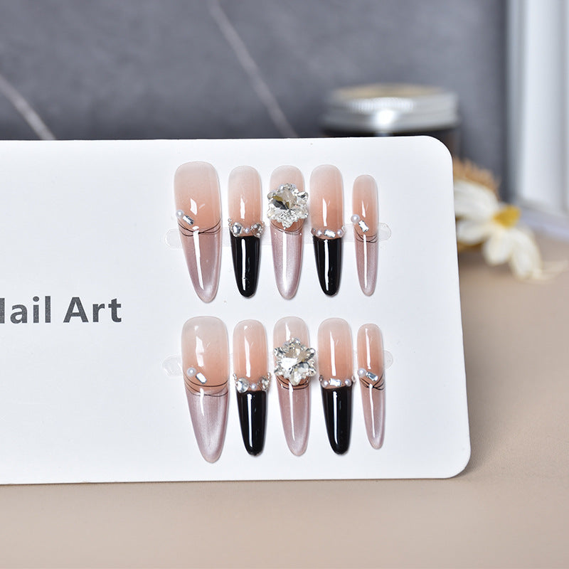 Premium Rhinestone-Embellished Press-On Nail Extensions Stornfield