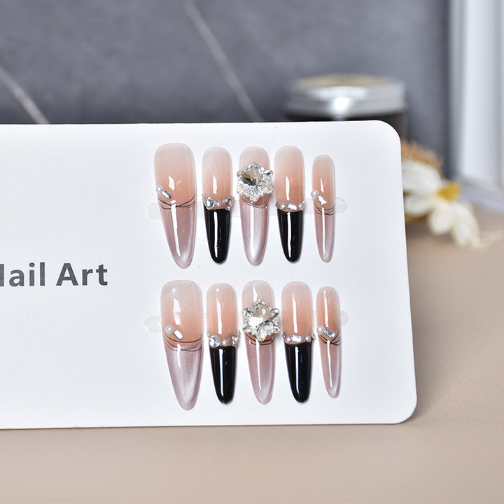 Premium Rhinestone-Embellished Press-On Nail Extensions Stornfield