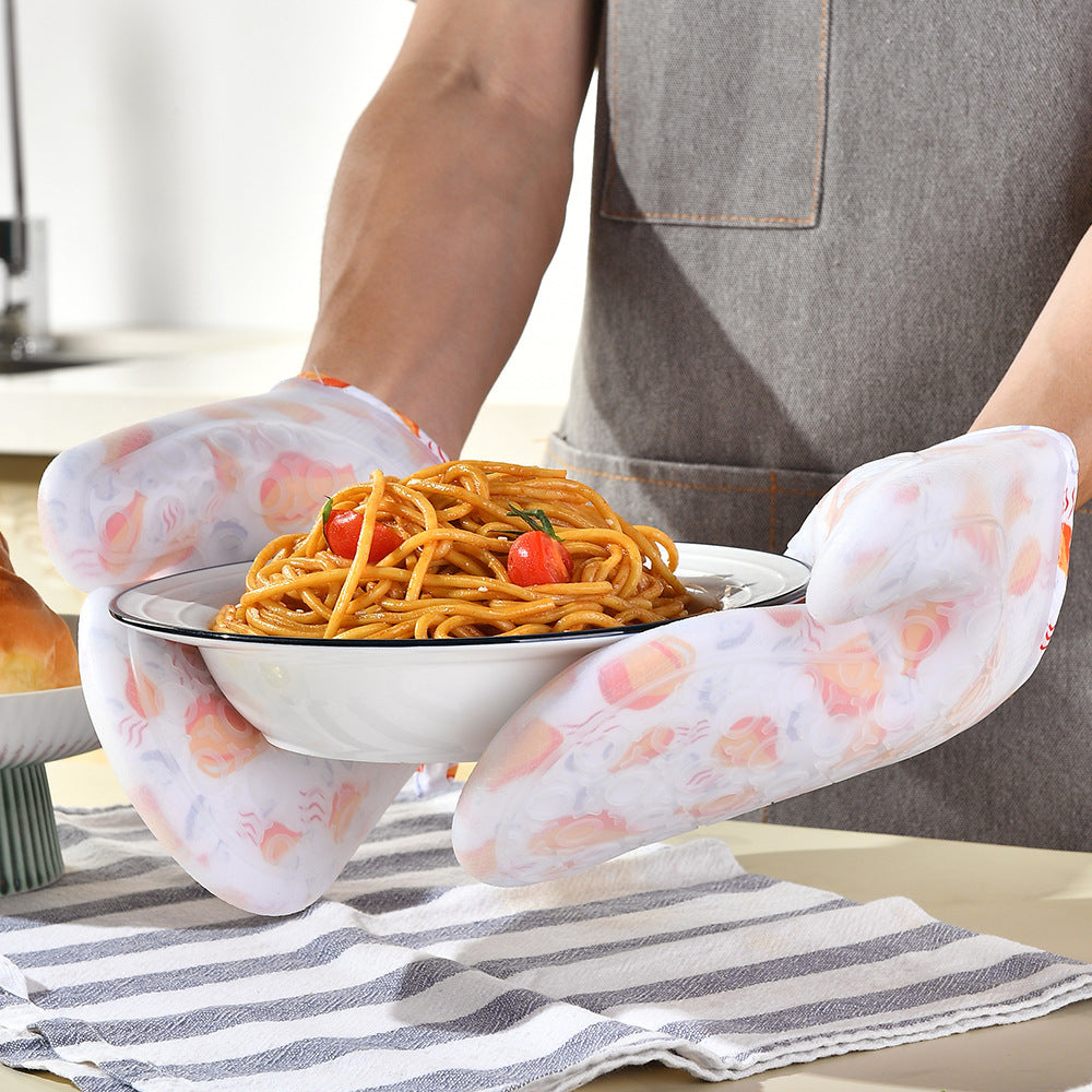 Heat-resistant silicone oven mitts with non-slip surface Stornfield
