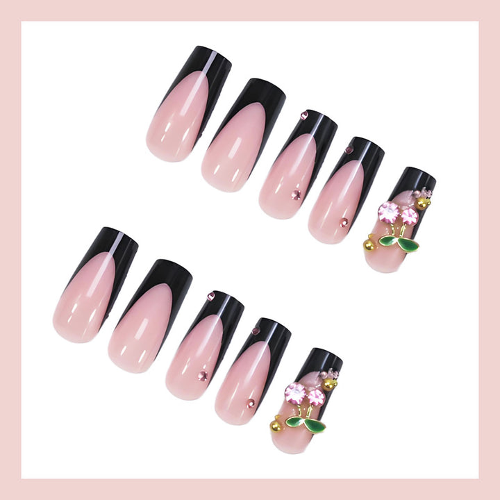 Artificial nail set with glamorous accents and elegant designs Stornfield