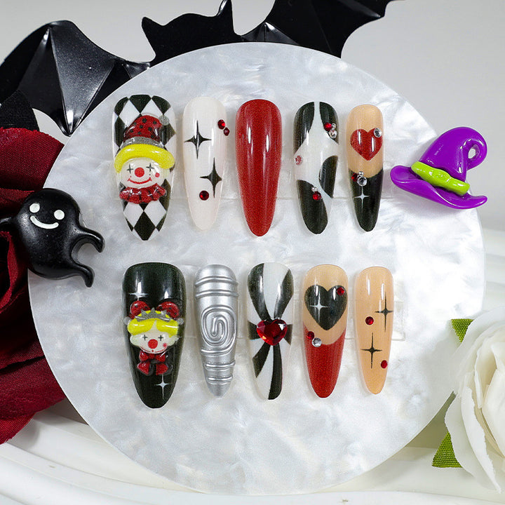 Art Nail Set with Creative Carnival Motifs Stornfield