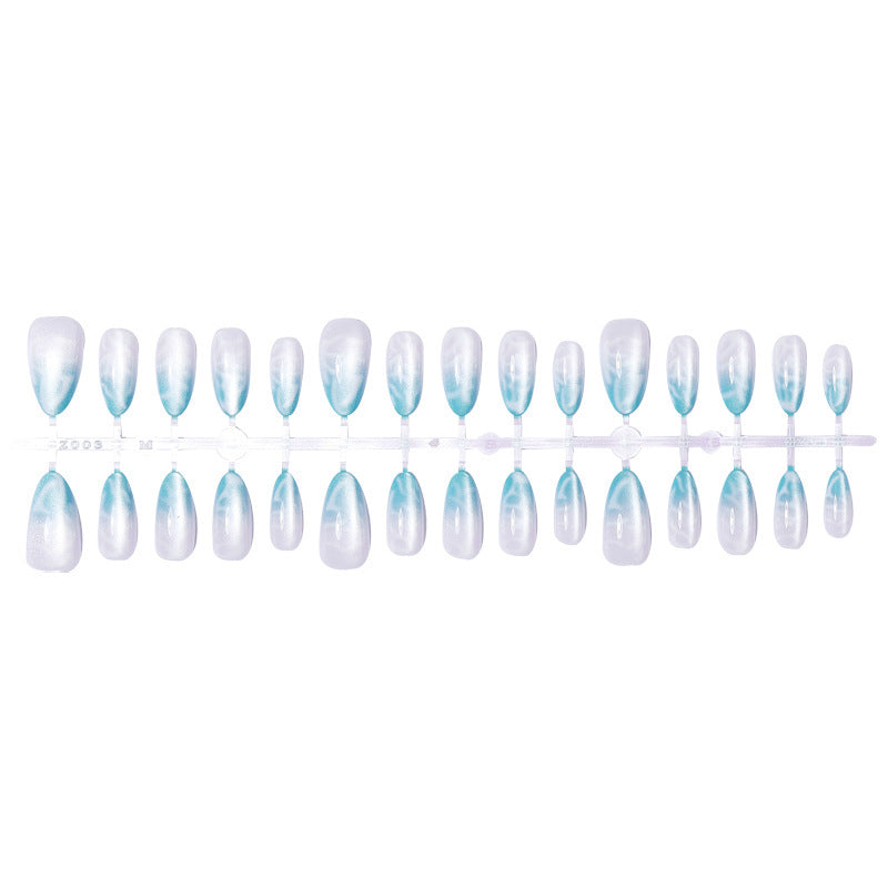 Artificial nail set with elegant gradient and shimmering accents Stornfield