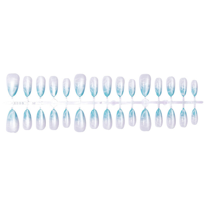 Artificial nail set with elegant gradient and shimmering accents Stornfield
