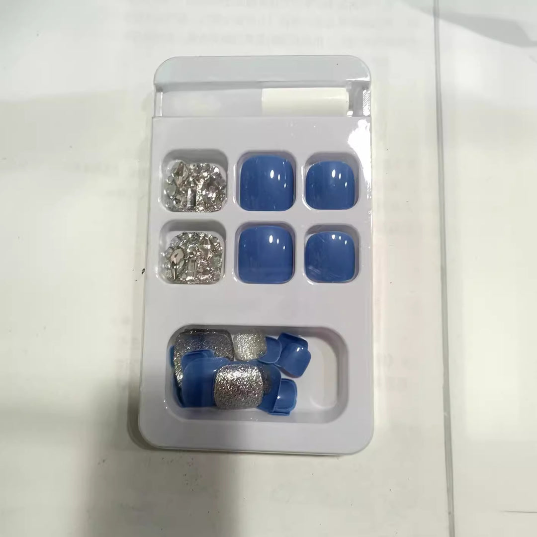 Decorative Press-On Nail Kit with Rhinestone Accents Stornfield