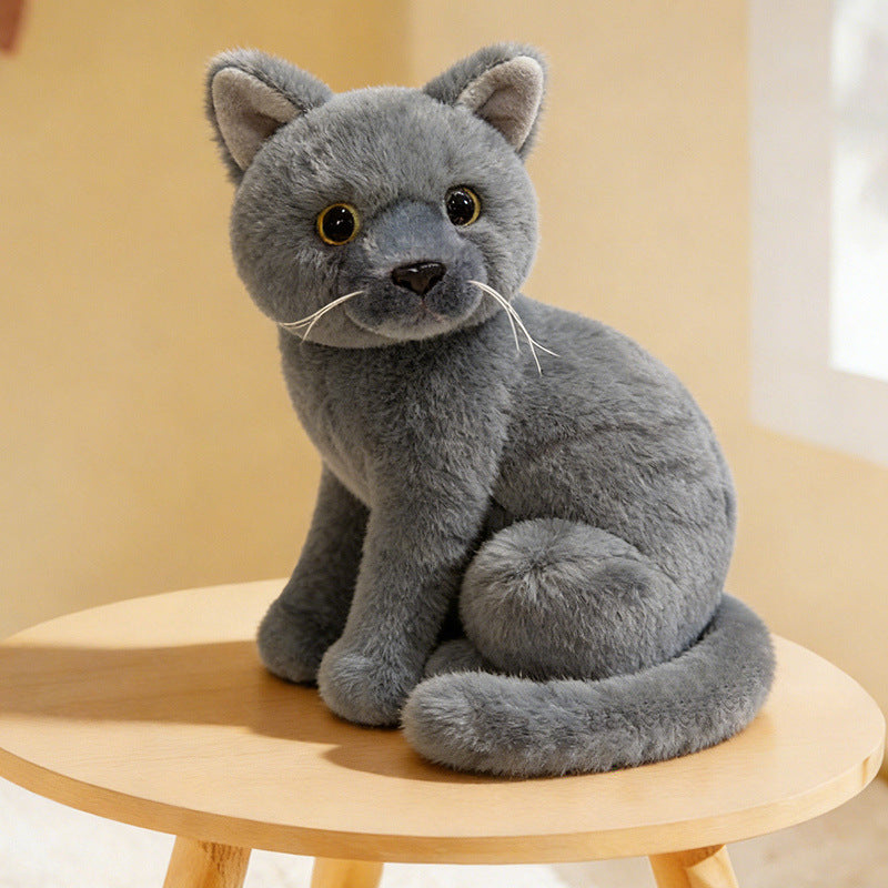 Lifelike Stretching Cat Plush Floor Cuddle Pillow Stornfield