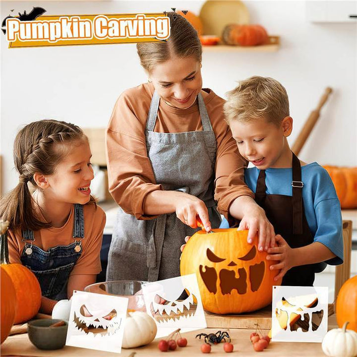 Versatile Halloween Pumpkin Stencil Set