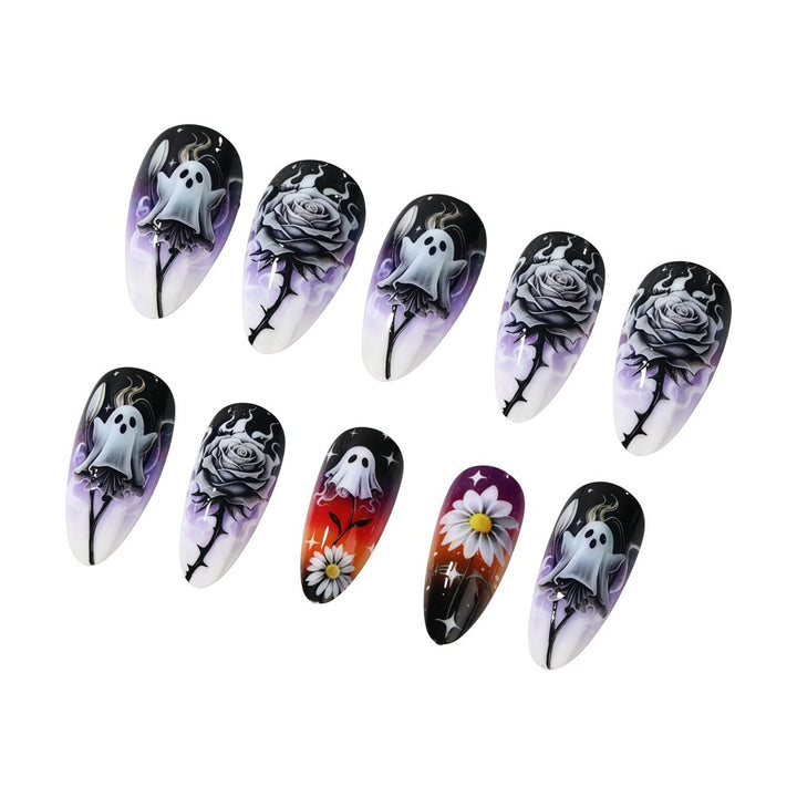 Creative artificial nails in spooky Halloween design Stornfield