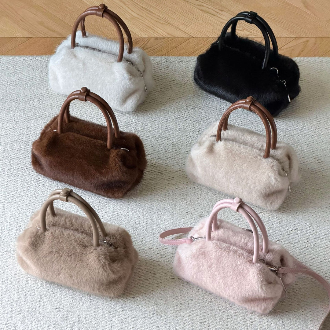 Cozy Faux Fur Handheld Purse