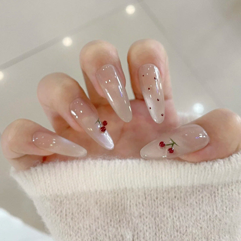 Decorative Press-On Nail Set with Glitter and Rhinestone Accents Stornfield