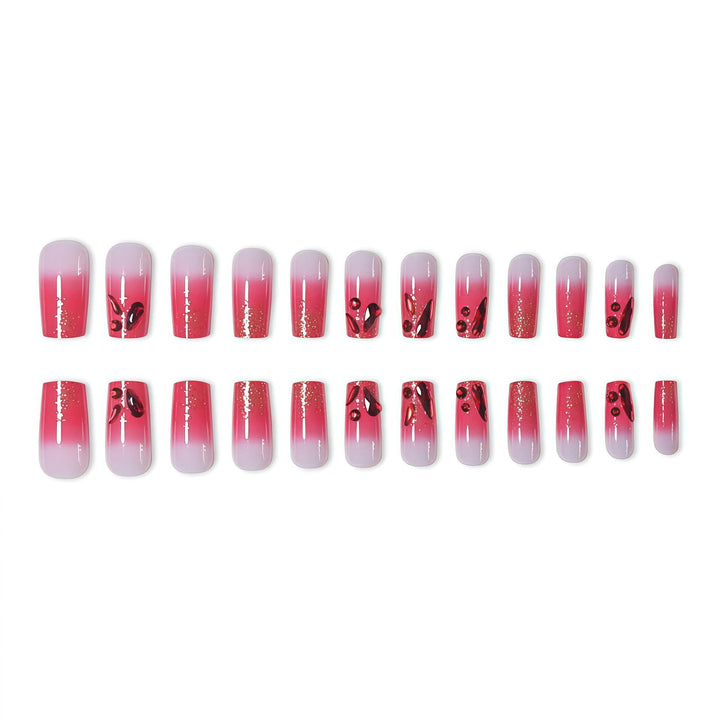 Elegant 3D Gemstone Press-On Nail Art Stornfield