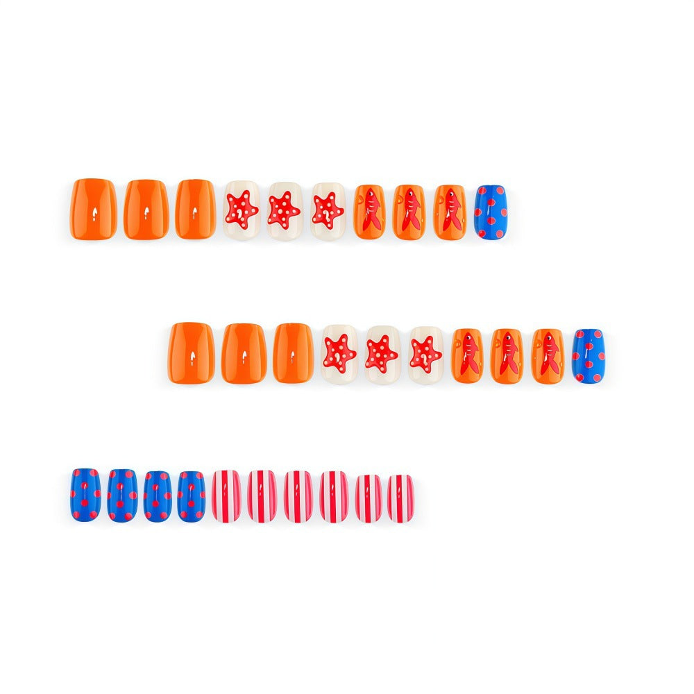 Artificial Nail Set with Maritime Motifs Stornfield