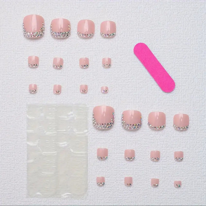 Nail art set with sparkling rhinestone decorations Stornfield