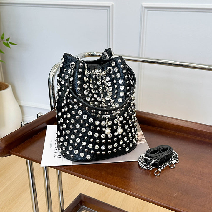 Embellished Bucket Tote Bag