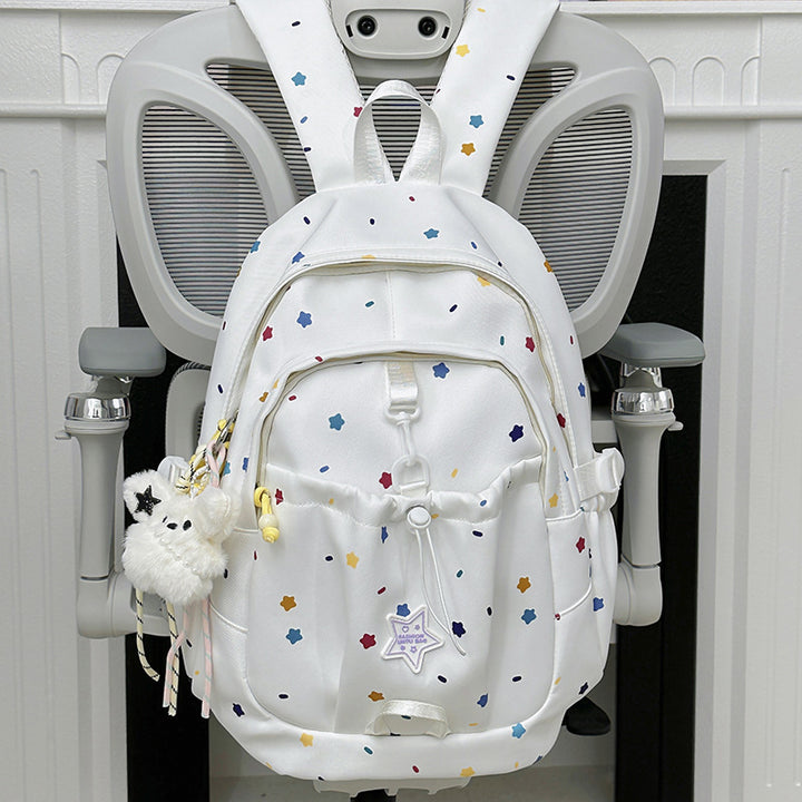 Backpack with Colorful Star Pattern and Versatile Compartments Stornfield