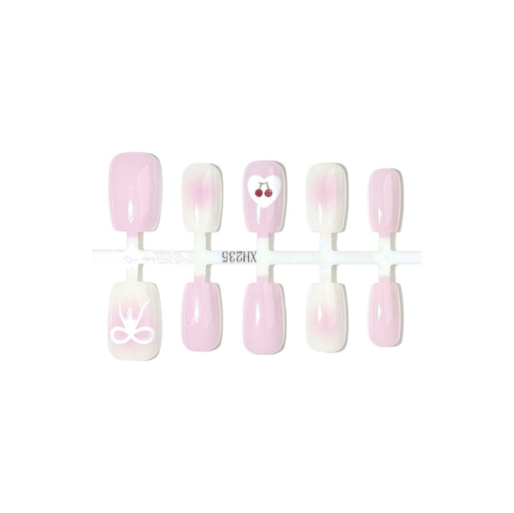 Decorative Press-On Nail Art Set with Unique Designs