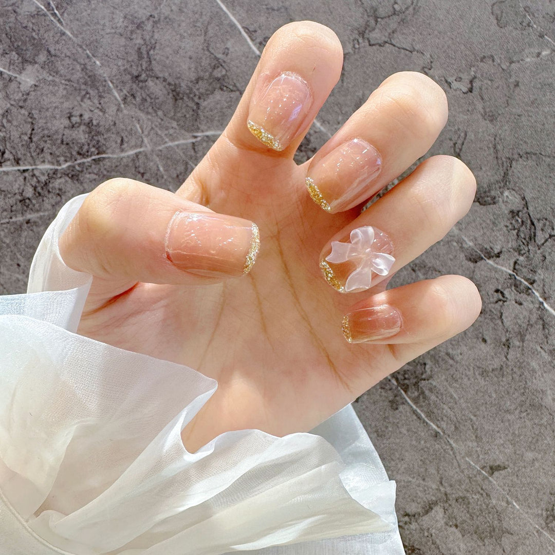Elegant Glittered Press-On Nail Set Stornfield