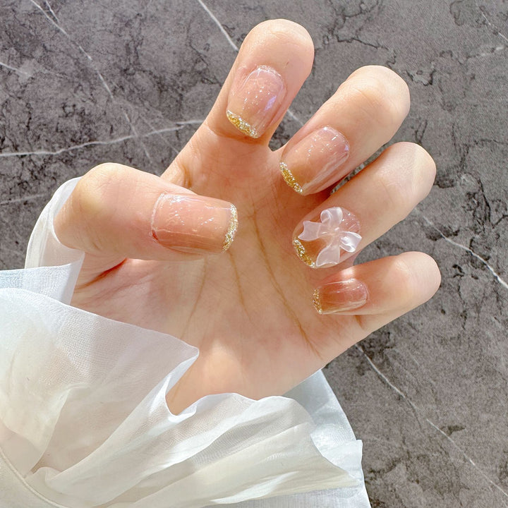 Elegant Glittered Press-On Nail Set Stornfield