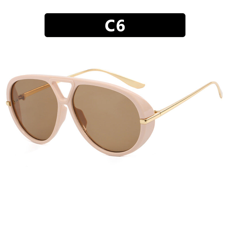 Women's oversized sunglasses with elegant plastic frame and mirrored lenses Stornfield