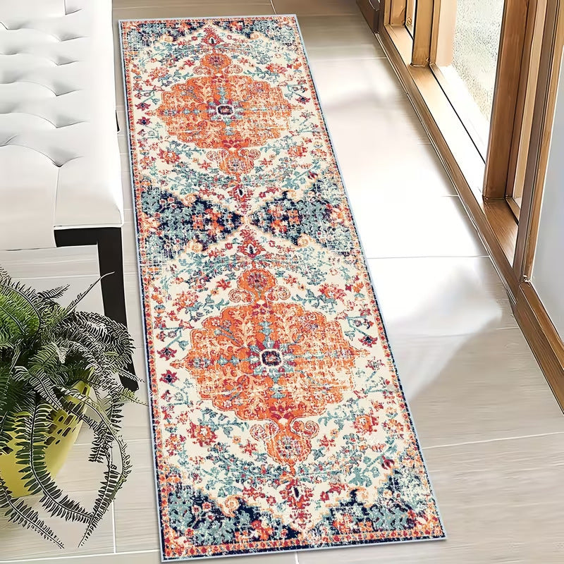 Floral Patterned Runner Rug
