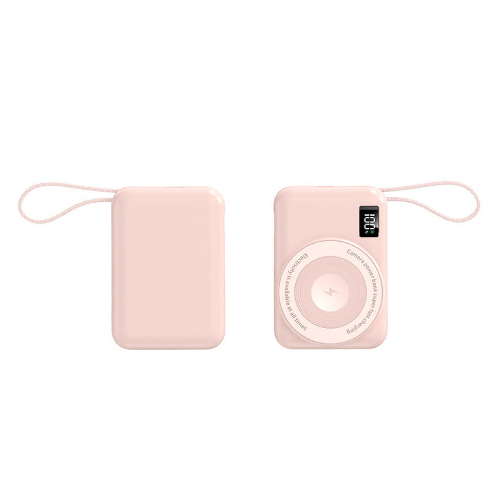 Portable power bank with integrated Qi charging function and digital display Stornfield