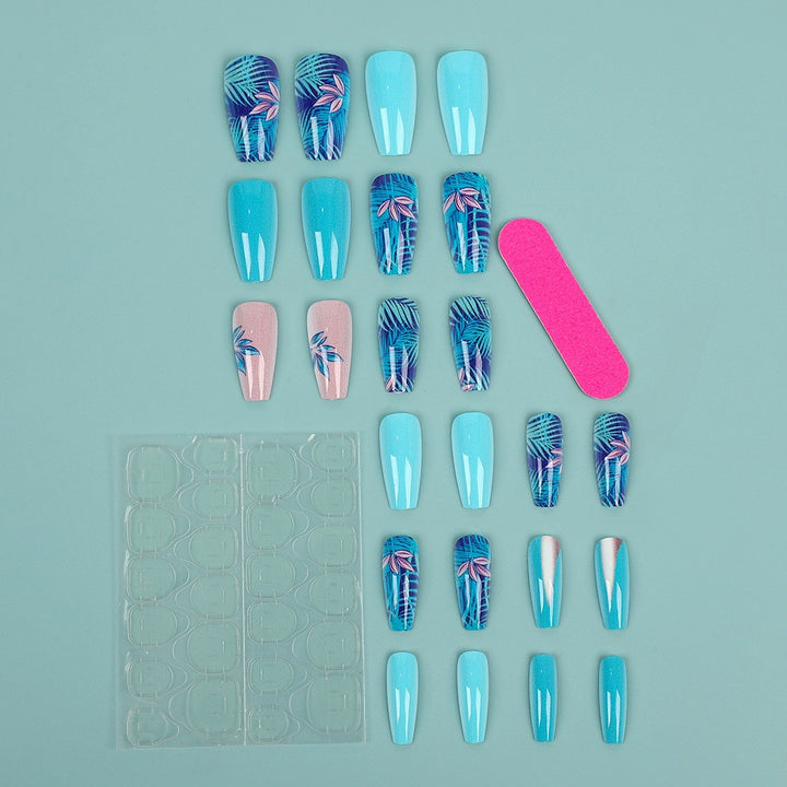 Artificial nails in exotic palm design Stornfield