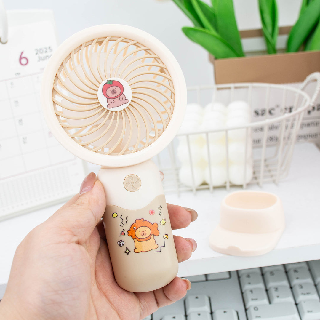 Women's portable hand fan with cute animal design Stornfield