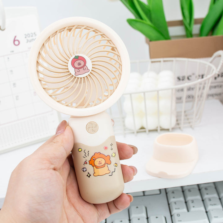Women's portable hand fan with cute animal design Stornfield