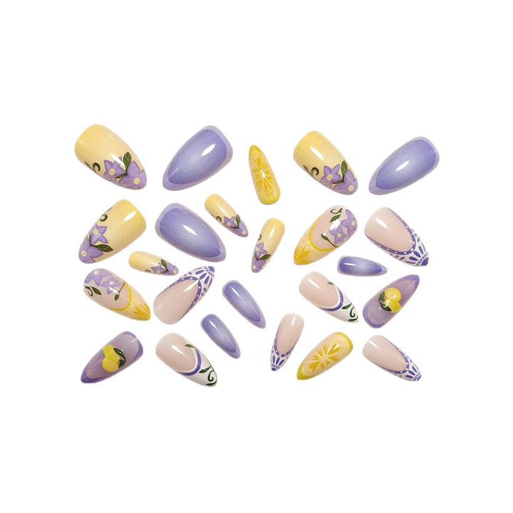 Artificial Nail Set with Floral Designs Stornfield