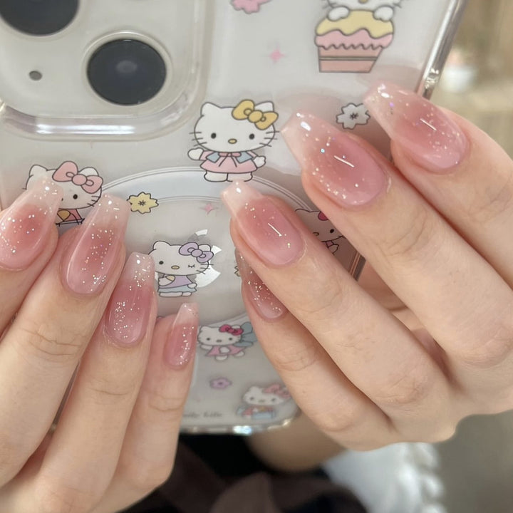 Artistic Nail Extensions with Glitter Accents Stornfield